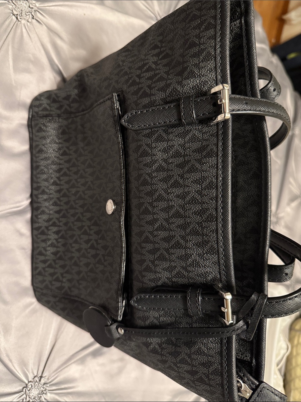 Michael Kors Black Signature Monogram Tote